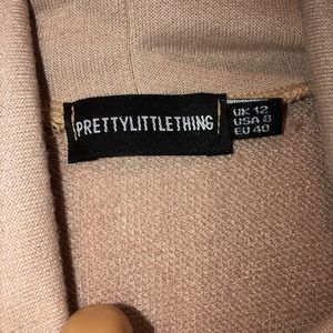 Camel roll neck oversized longsleeve sweater dress